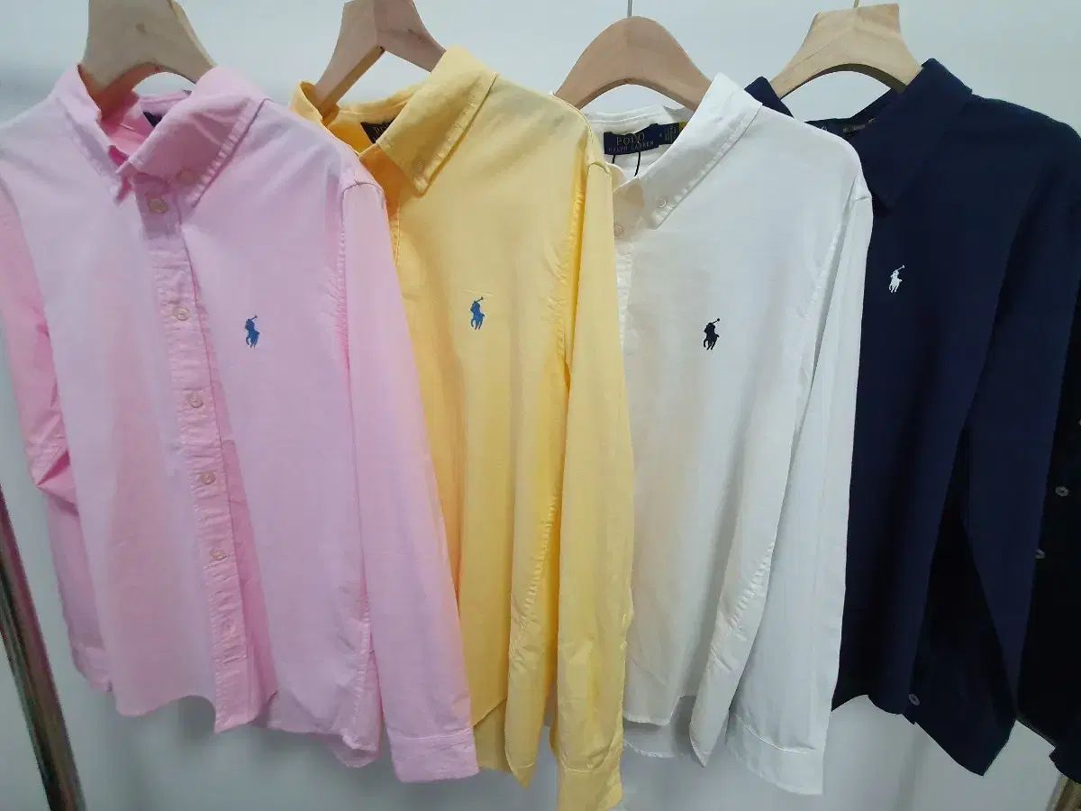 ポロラルフローレン オックスフォードシャツ ピンク/イエロー/白/ネイビー