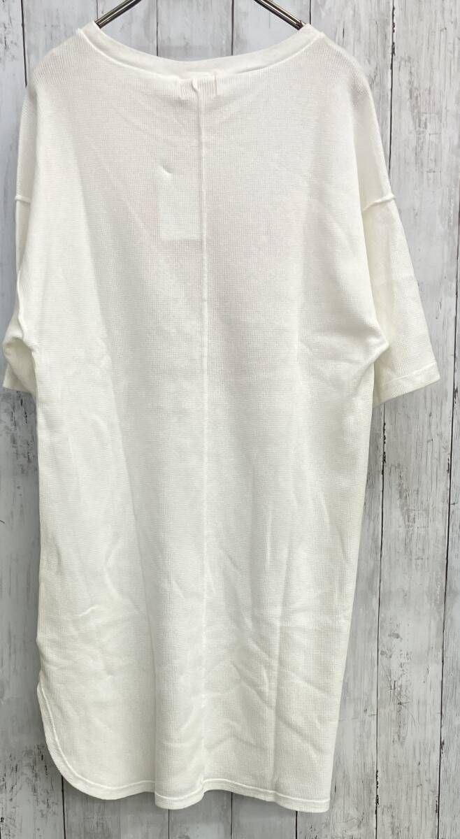 HYSTERIC GLAMOUR 半袖Tシャツ ヒステリックグラマー サーマルTシャツ クルーネック ロングTシャツ ホワイト
