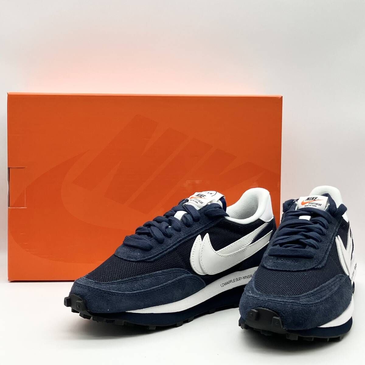 NIKE fragment design × sacai × Nike LD Waffle 'Blackended Blue