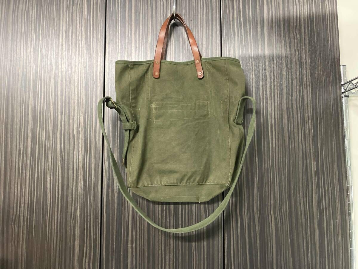 Room No.6 Reconstructed Vintage Military Tote Bag ﾙｰﾑﾅﾝﾊﾞｰｼｯｸｽ 再構築ﾐﾘﾀﾘｰﾄｰﾄﾊﾞｯｸﾞ ｶｰｷ