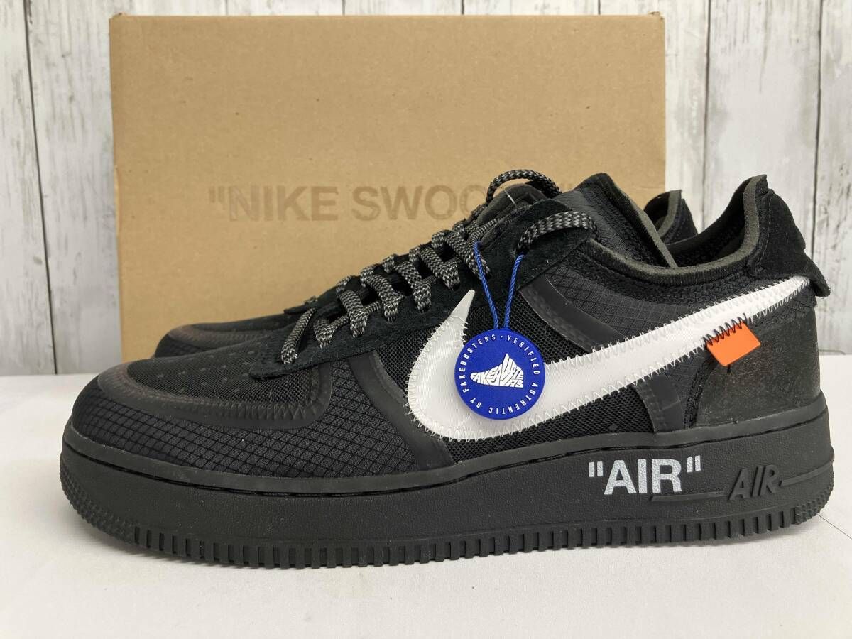 【鑑定済み】THE 10 : NIKE AIR FORCE 1 LOW× OFF WHITE スニーカー ナイキ エアフォース1ロー オフホワイト AO4606-001 ブラックsize28㎝