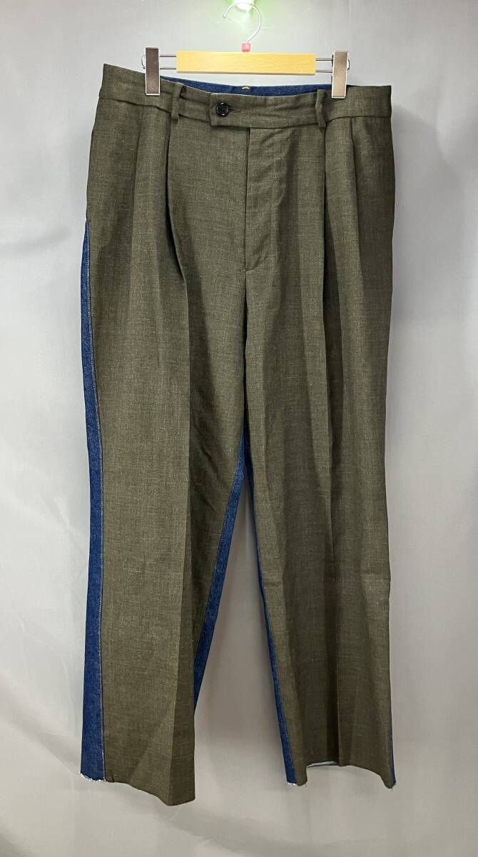 ★ INSCRIRE アンスクリア ジーンズ 124AW-PT105 サイズ4 ブルー×ブラウン 通年