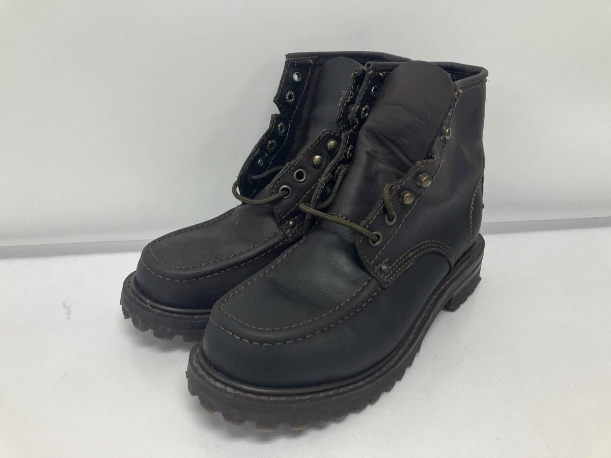 J.Crew ジェイクルー 15908 モックトゥ レザーワークブーツ ブラウン ショートブーツ