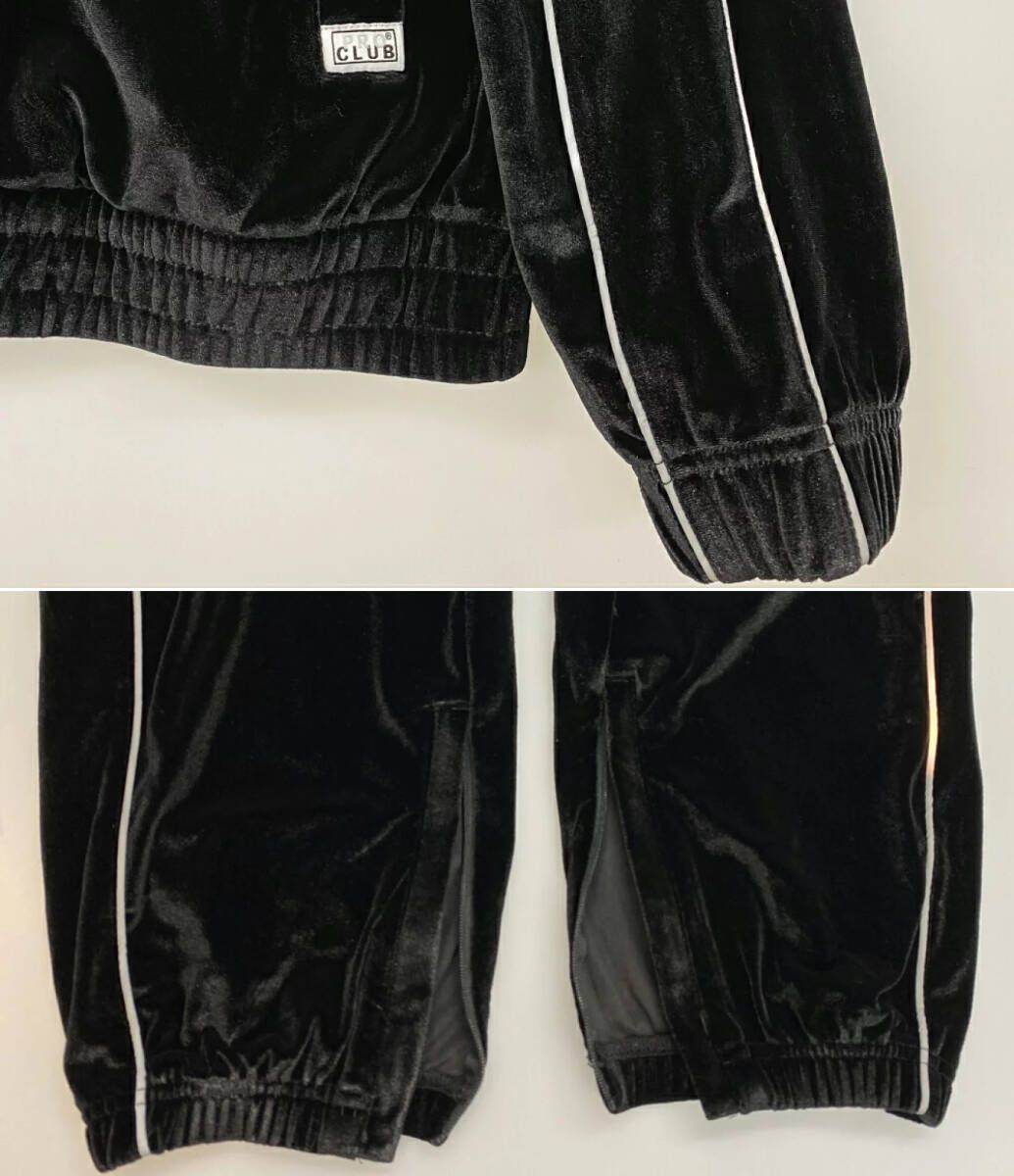 PRO CLUB ベロアセットアップ ブラック メンズ SIZE XL プロクラブ