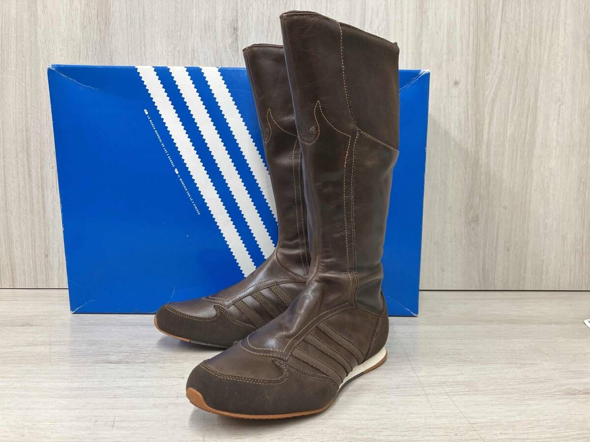 ♥️ロングブーツ　新品　シンプルデザイン　２６.５センチ　匿名発送　メルカリ便 adidas/23.5cm/ロングブーツ/099542/茶色 - メルカリ