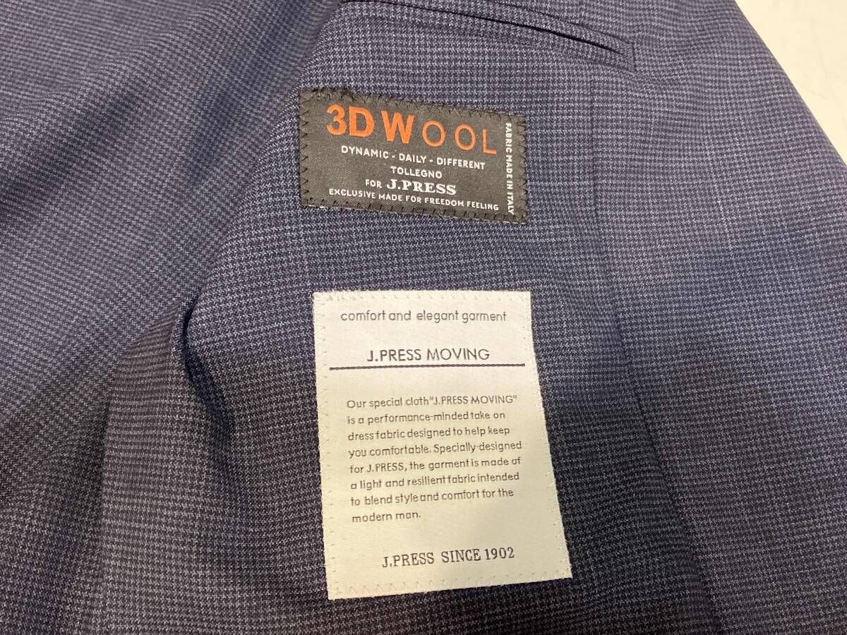 タグ付き] J.PRESS ジェイプレス 3D WOOL 千鳥格子柄 テーラード