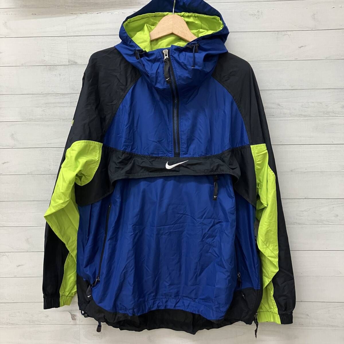 NIKE ACG ジャケット 90s anorak jacket パッカブル ブルー ブラック イエロー Mサイズ