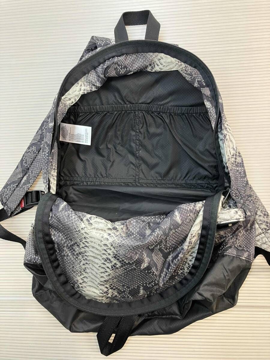 ★ THE NORTH FACE × Supreme ザノースフェイス×シュプリーム リュック バックパック NF0A3KVJ スネークスキン ブラック 通年