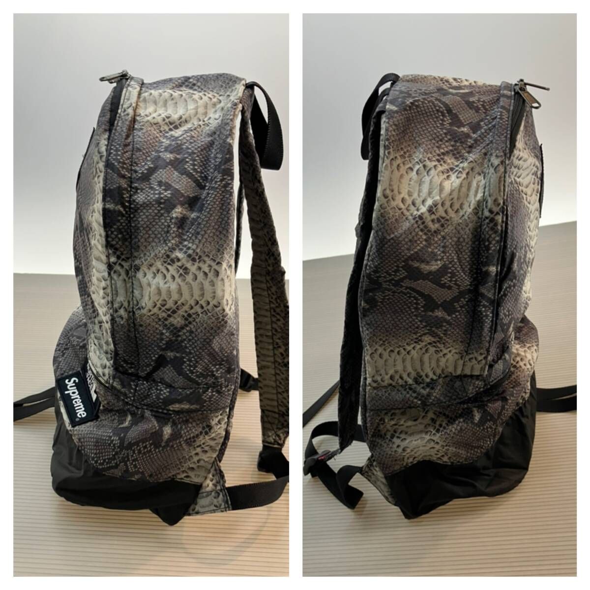 ★ THE NORTH FACE × Supreme ザノースフェイス×シュプリーム リュック バックパック NF0A3KVJ スネークスキン ブラック 通年