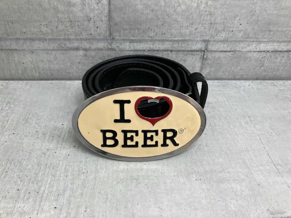 Dsquared2 ベルト ILOVEBEER レザー 栓抜き付き ブラック - メルカリ