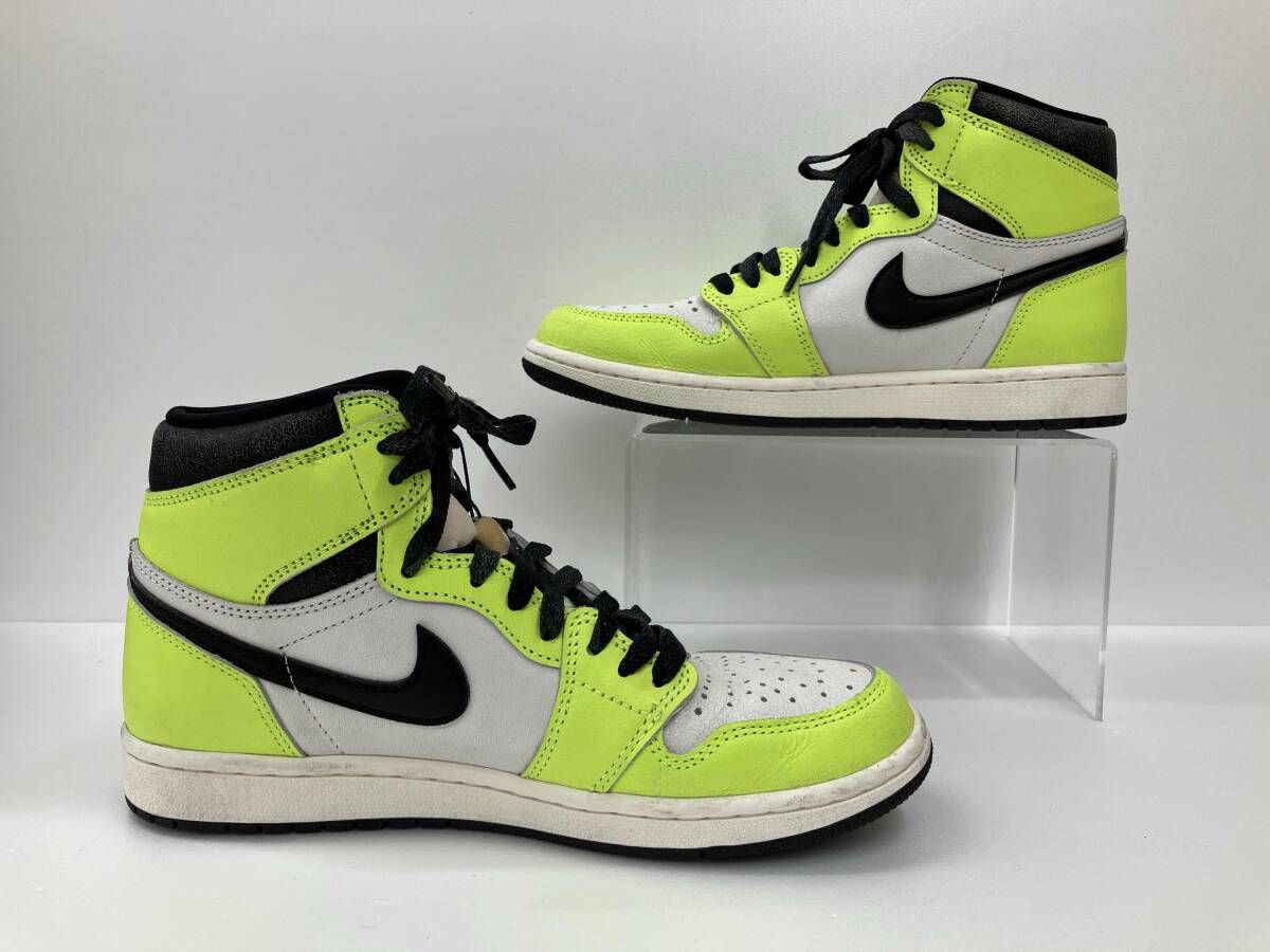 NIKE ナイキ AIR JORDAN 1 HIGH OG エアジョーダン 1 ハイ 555088-702 ハイカットスニーカー 25.5 ホワイト イエロー 通年