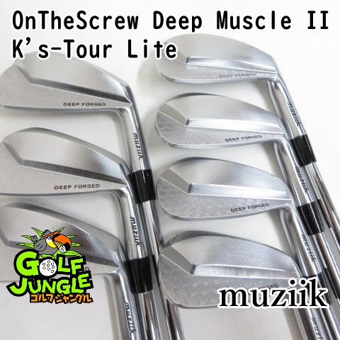【中古】アイアンセット ムジーク OnTheScrew Deep Muscle II K's-Tour Lite S 24 アイアンセット セット 地クラブ カスタム スチールシャフト おすすめ メンズ