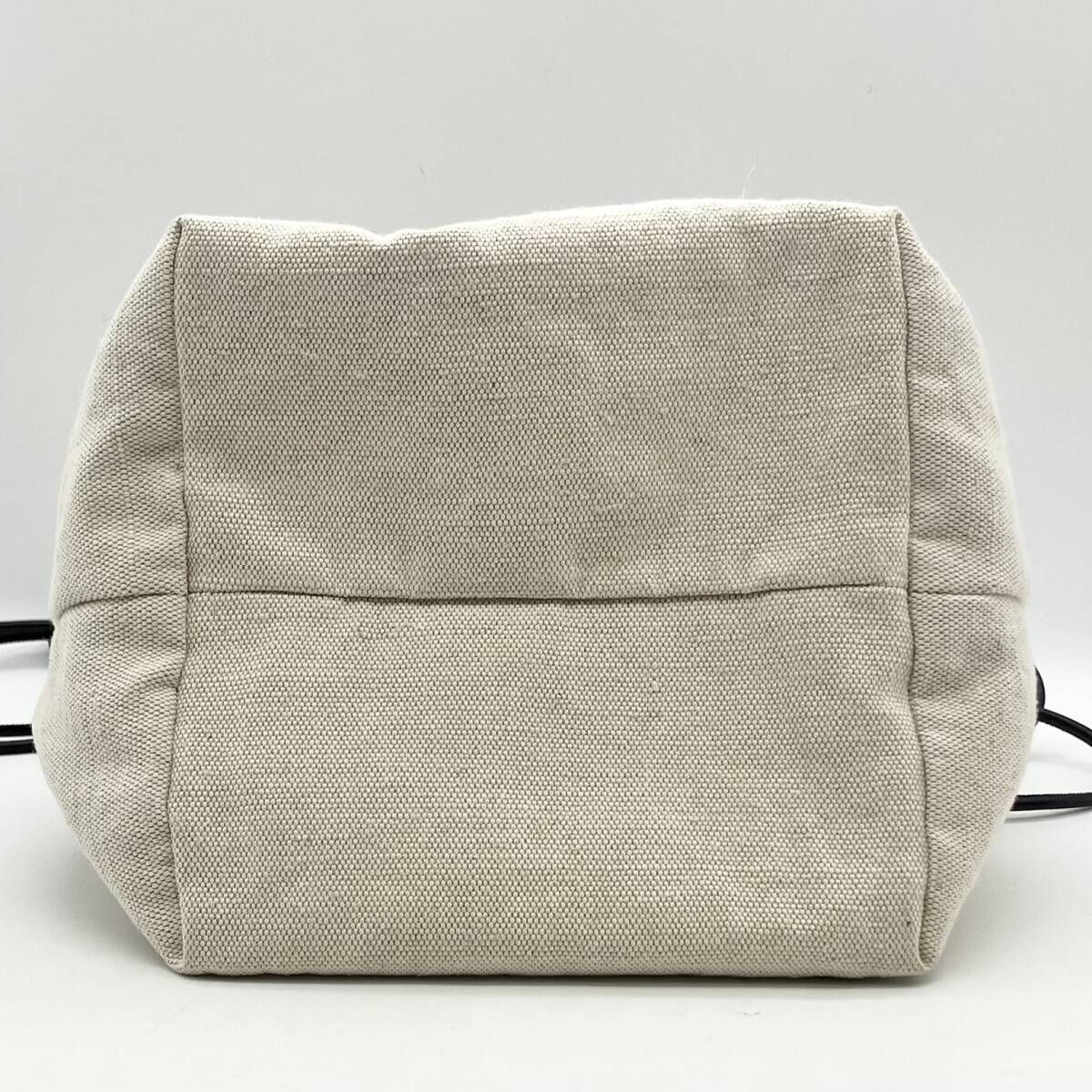 JIL SANDER ジルサンダー レザー キャンバス リバーシブル 巾着