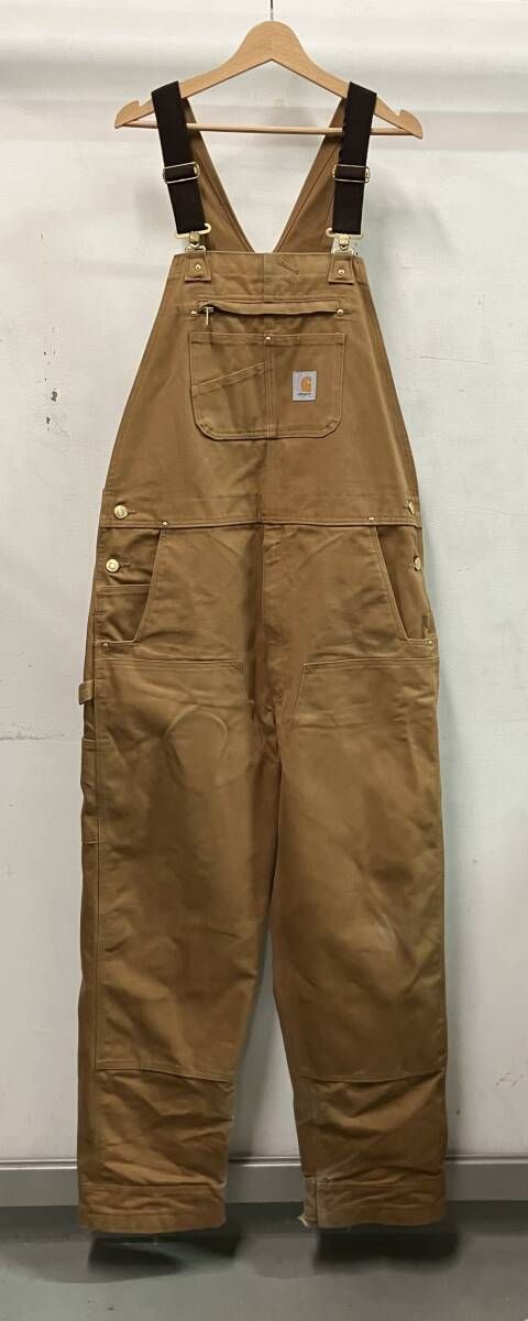 Carhartt カーハート オーバーオール オールインワン DUCK BIB OVERALLS 102776-211 アメリカンカジュアル サイズ38×34 ブラウン