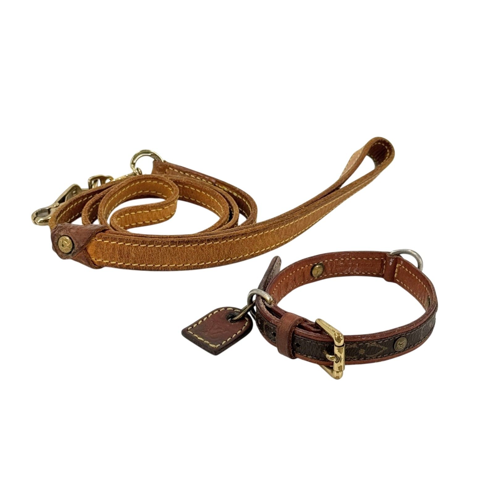 ルイヴィトン モノグラム犬用 首輪、リード 国内即発☆Louis Vuitton