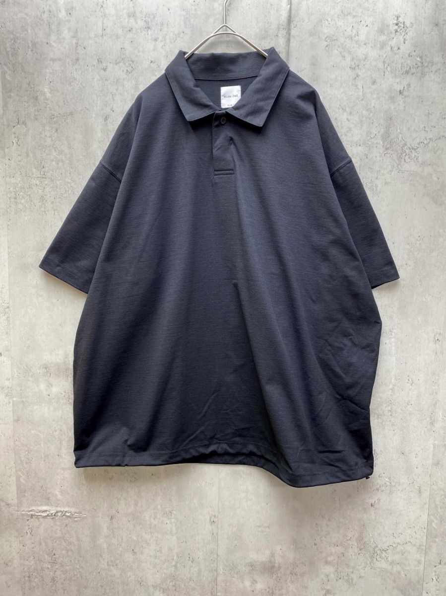 美品 Wide Dad ワイドダッド アーバンリサーチ 25SS 5分袖 裾ドロ ビッグシルエット SHADE TECH ポロシャツ size1/黒 ■◆◎レディース