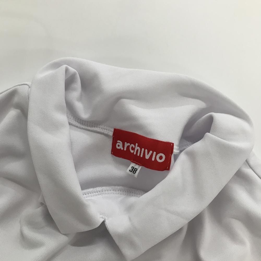 美品】アルチビオ ノースリーブシャツ 白×レッド フロントロゴ 袖