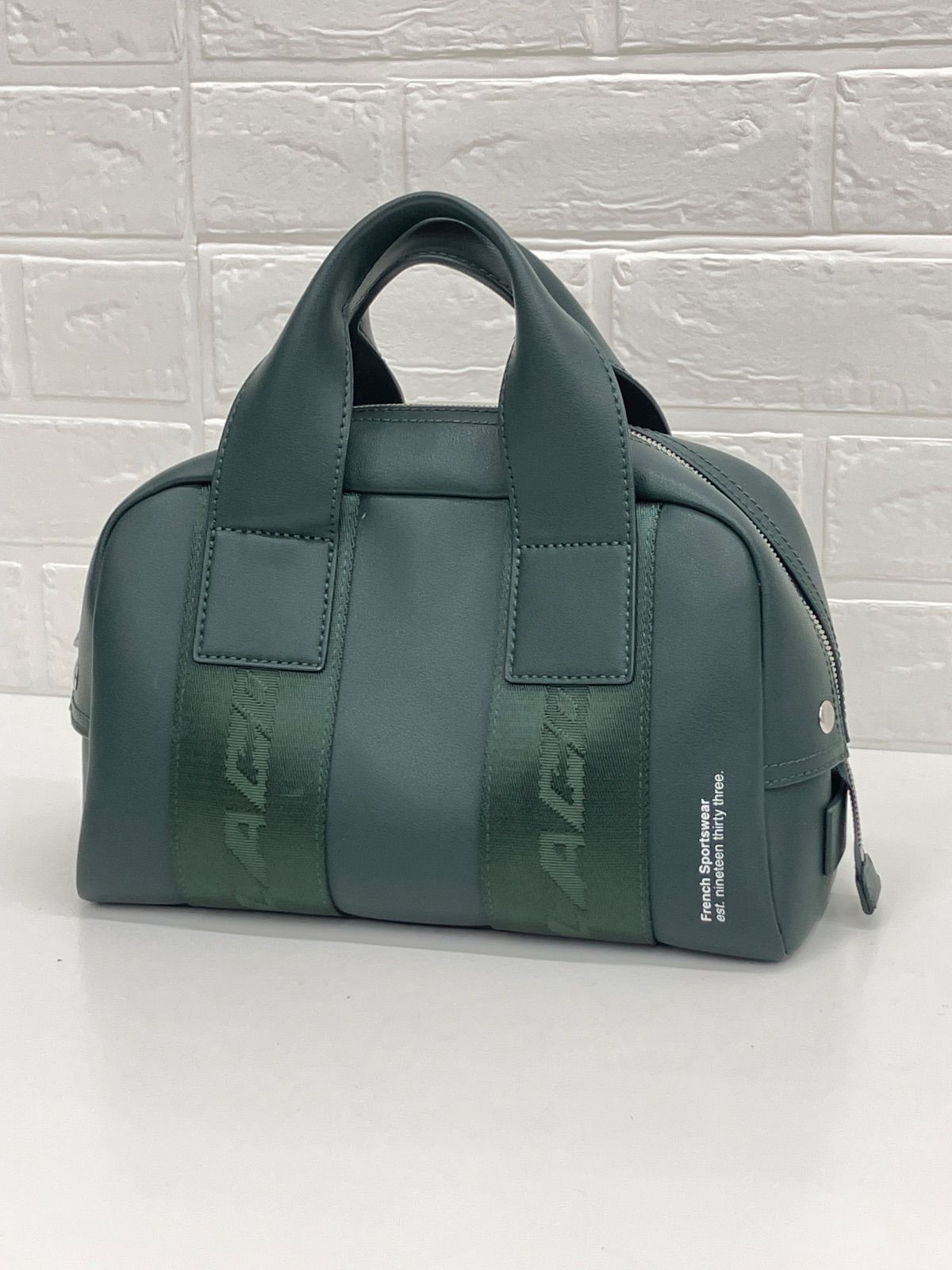 美品】LACOSTE ラコステ ボーリングバッグ ダークグリーン ショルダー