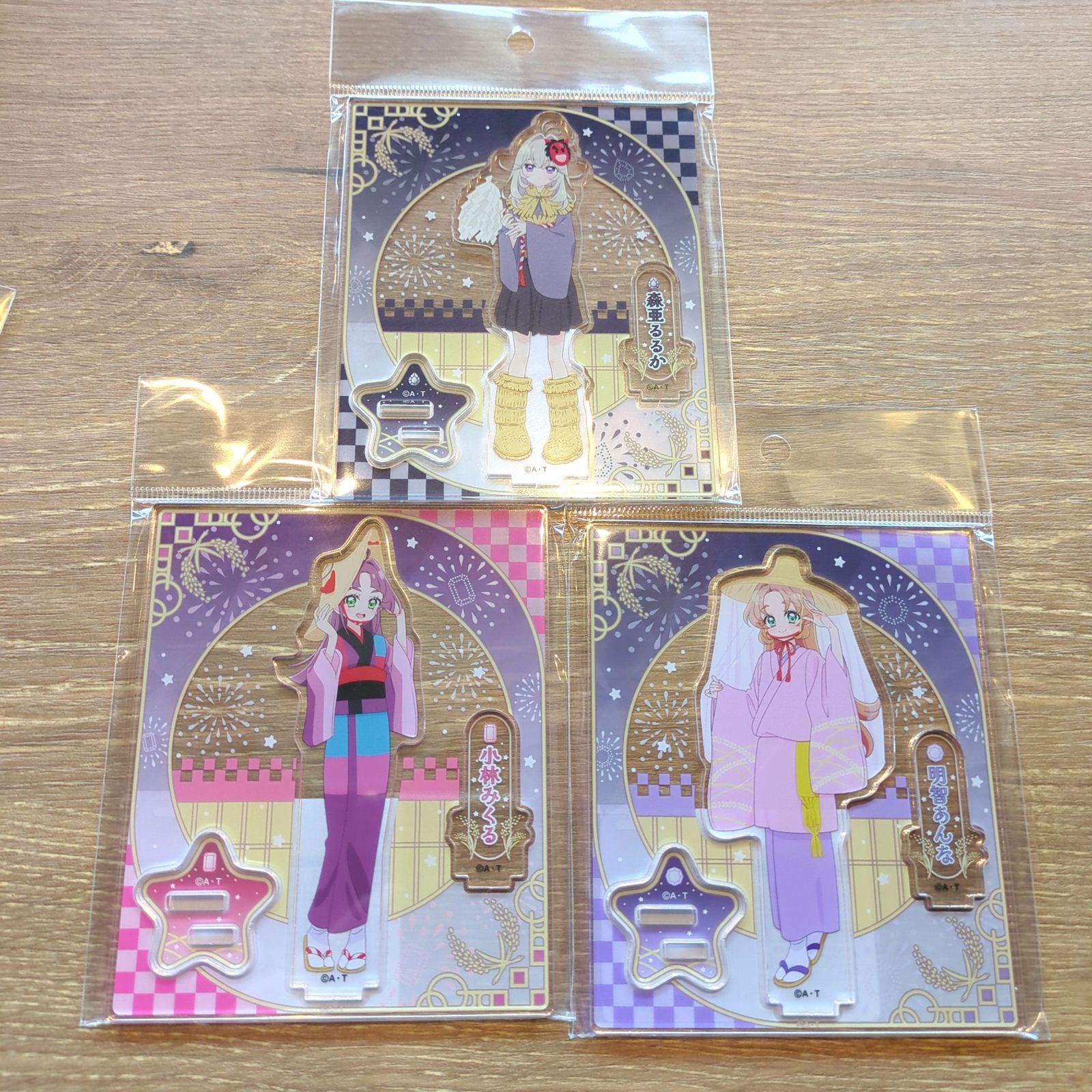 【未開封/３種セット】名探偵プリキュア 秋田オーパ OPA アクスタ アクリルスタンド おでかけ！プリキュアマルシェ 小林みくる 明智あんな 森亜るるか