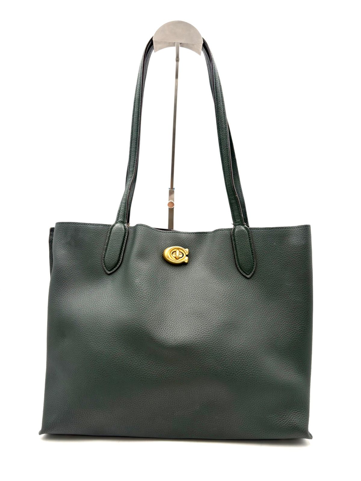 COACH コーチ　ウィロウ レザー グリーン トートバッグ　ビジネスバック