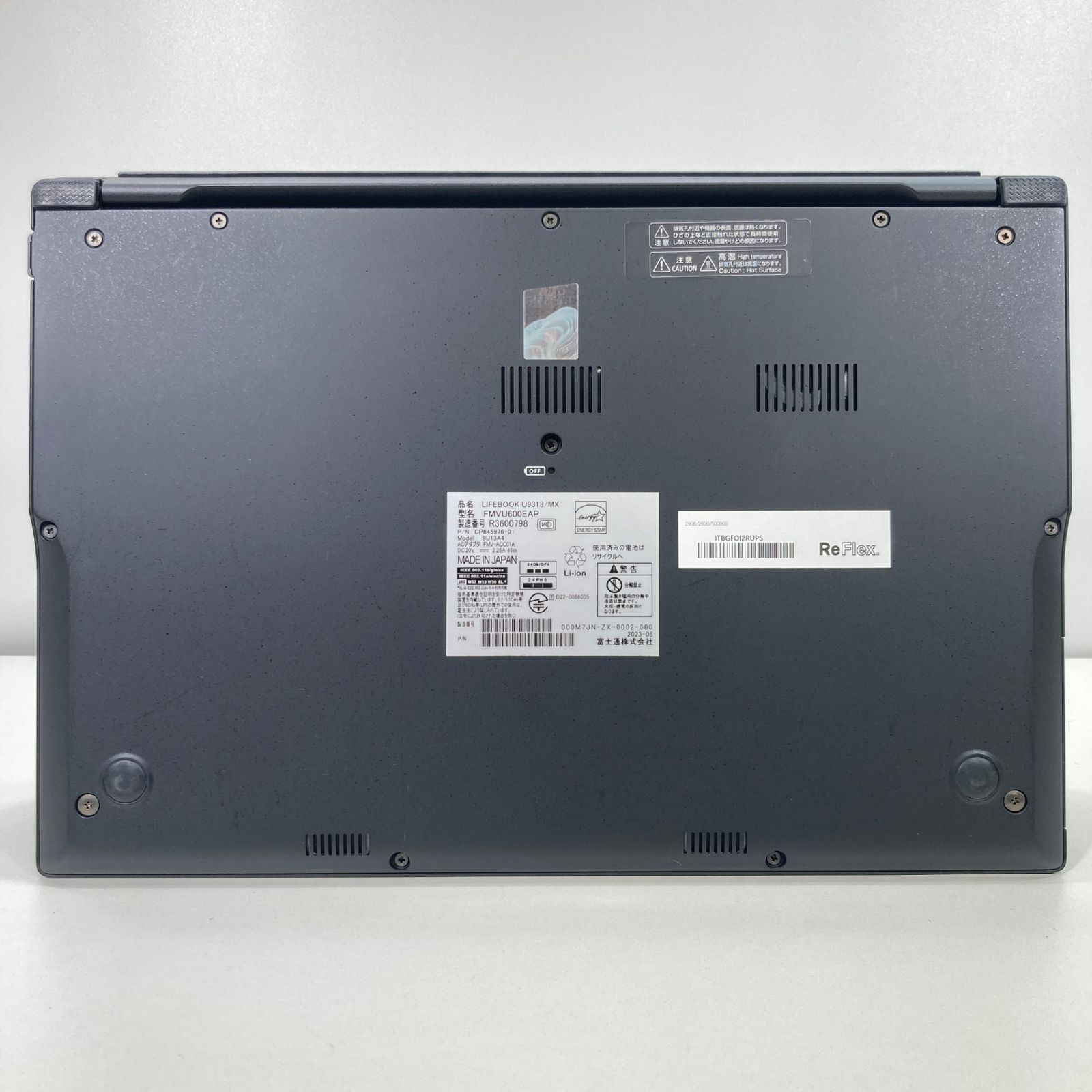 バッテリー88％・中古】FUJITSU LIFEBOOK U9313/MX/Corei5-1235U @2.50