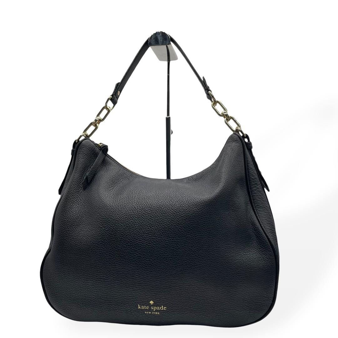 極美品　Kate Spade ショルダーバッグ　ホーボー　ブラック　肩掛け