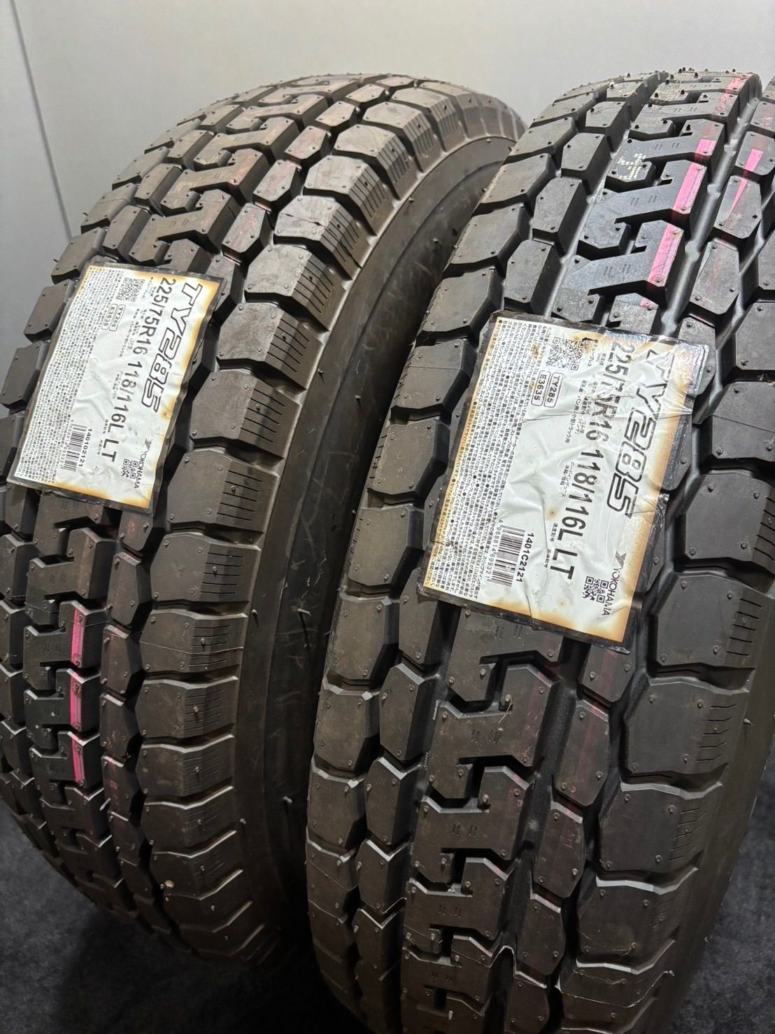 ★新品 未使用品 225/75R16 118/116L LT YOKOHAMA/TY285 21年製 2本 ヨコハマ トラックタイヤ ミックス (南10-M798)