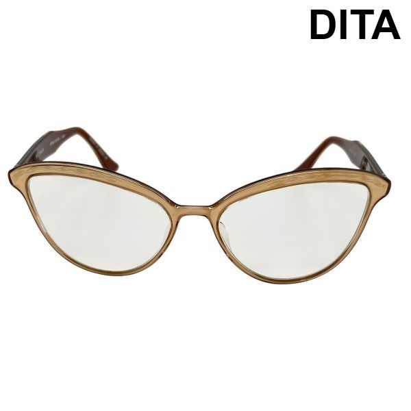 ディータ DITA 眼鏡 キャットアイ INFORMER 54□16-145 クリアレンズ ゴールド色 レディース 6V813