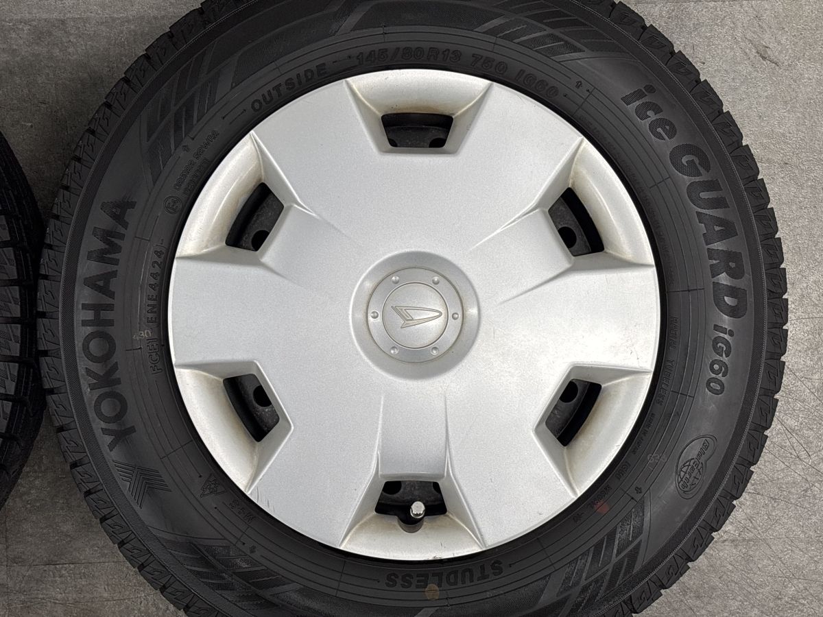ダイハツ 純正 タント ムーヴ 145/80R13 バリ溝 0824製造 2024年製 バリ溝】ダイハツ ムーヴ 純正 13in 4B +45 PCD100 ヨコハマ