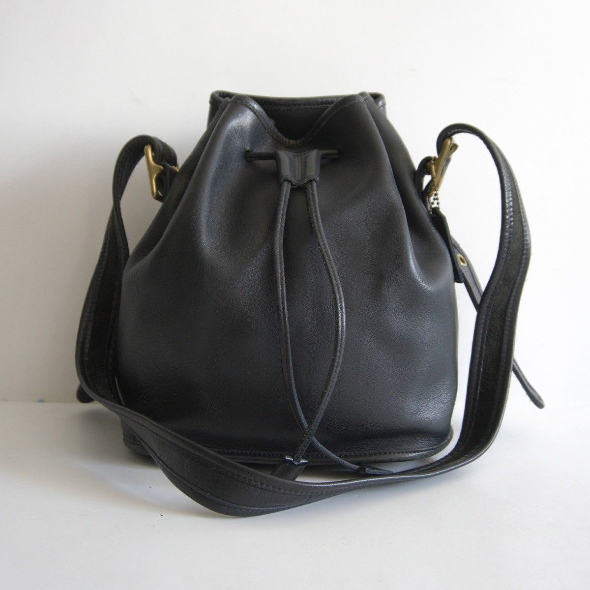 【美品】OLD COACH【レザー ショルダーバッグ】 ブラック コーチ 26070184