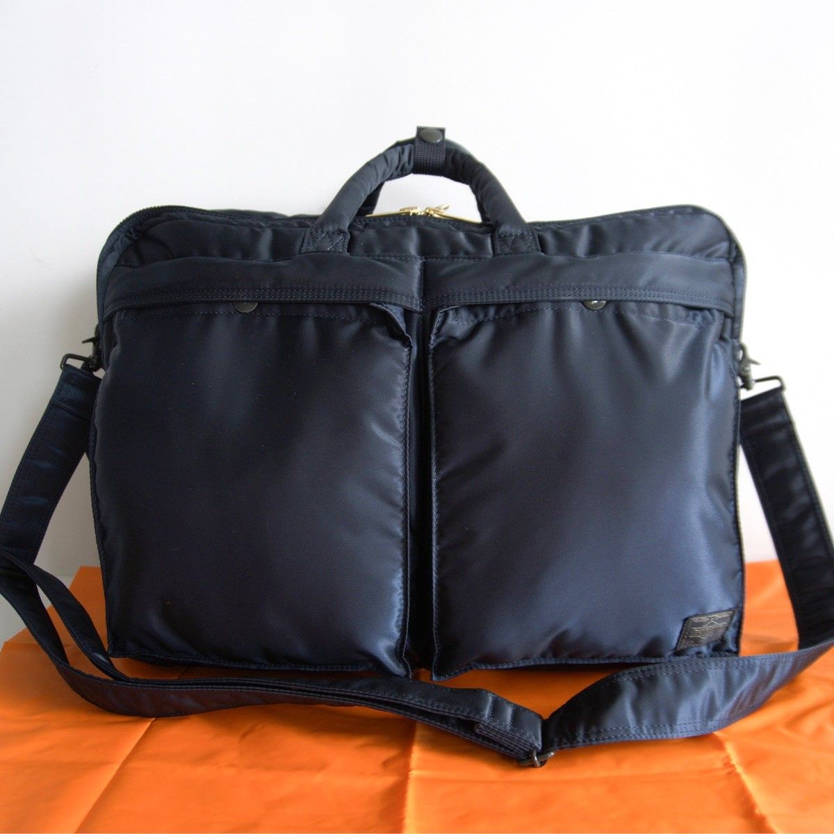 美品/アイアンブルー】PORTER 【タンカー 2層式 3WAY ブリーフケース