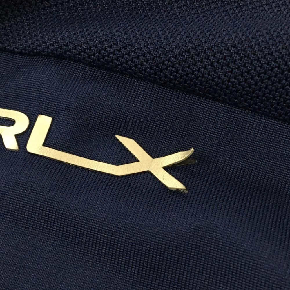 美品】RLXラルフローレン 半袖ハイネックシャツ ネイビー×オレンジ