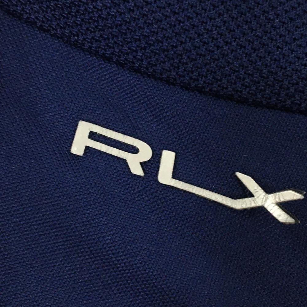 美品】RLXラルフローレン 半袖ハイネックシャツ ネイビー×オレンジ