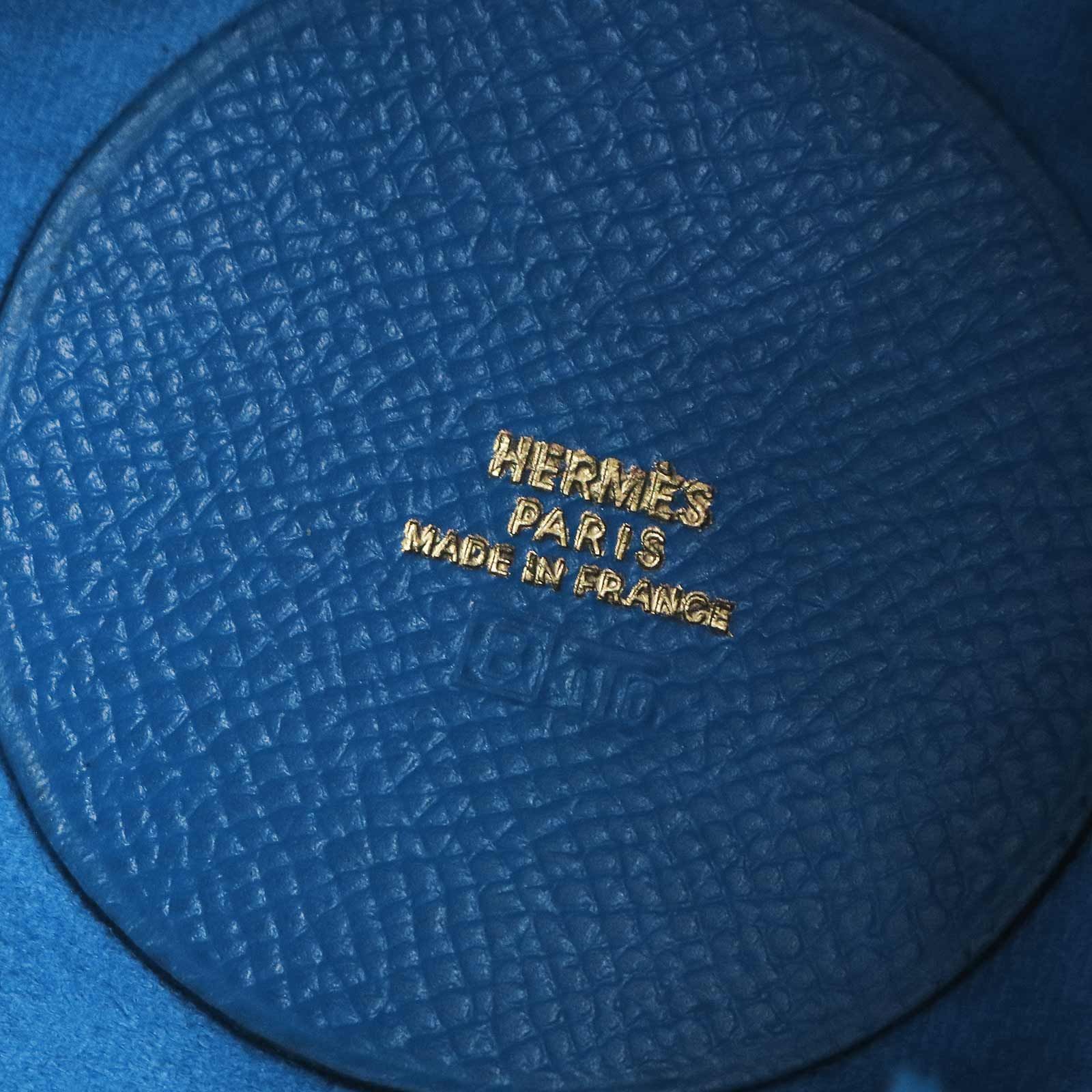 美品 HERMES エルメス ヴェスパ クシュベル ポーチ ▢A刻印 エルメス ヴェスパ クシュベル Bleu France ブルーフランス □B刻印