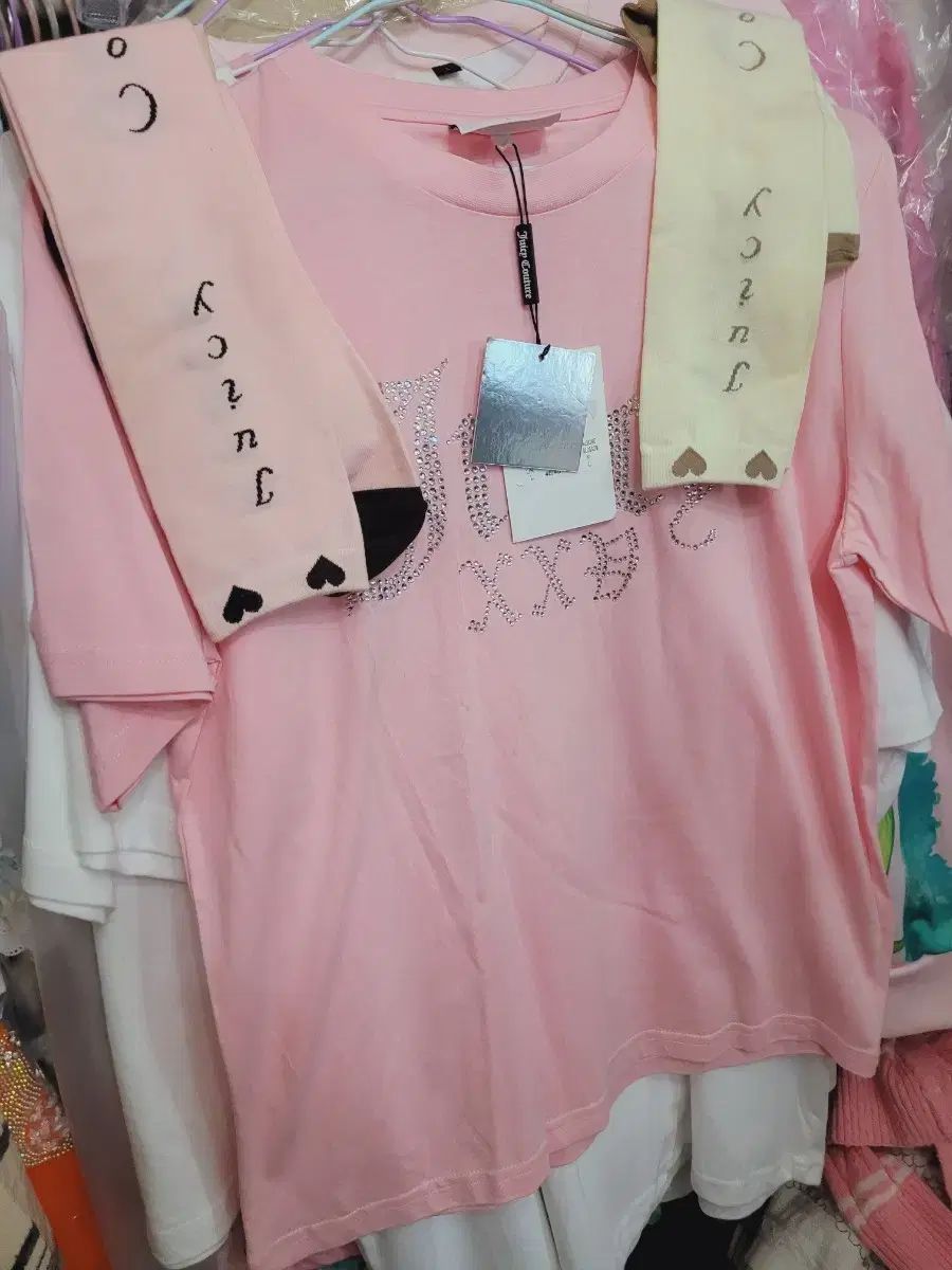 JUICY COUTURE ジューシークチュール ピンク 半袖Tシャツ + 靴下 セット