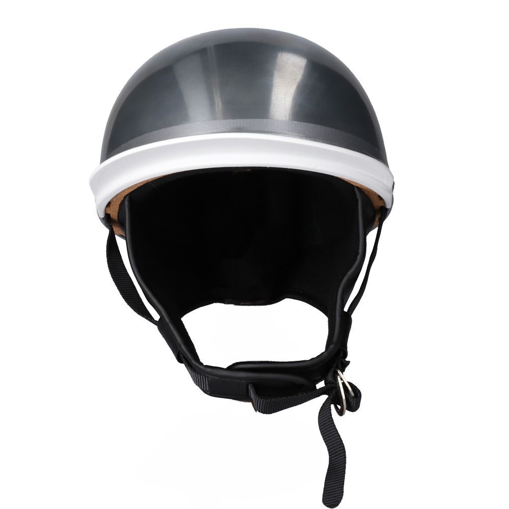ケースハードン風 コルク半ヘルメット シルバー 57-60cm SG規格 125cc