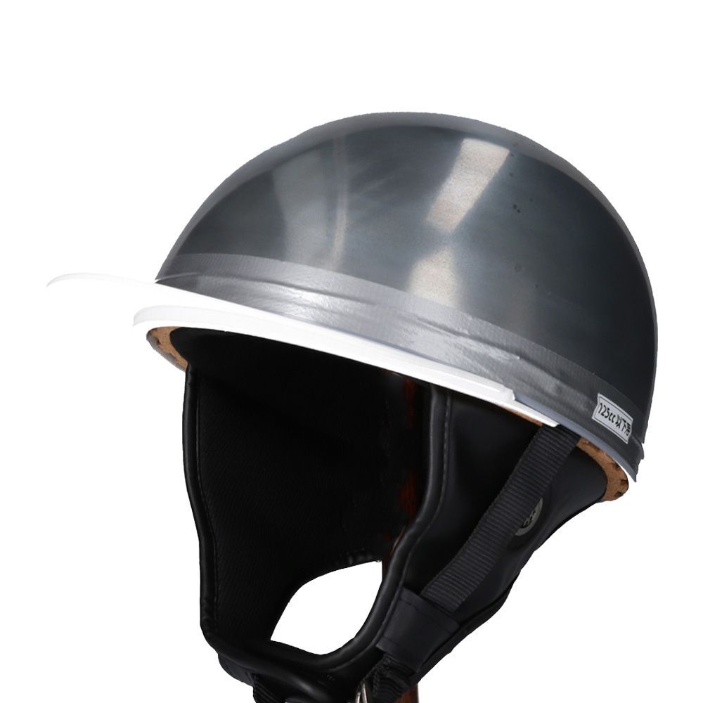 ケースハードン風 コルク半ヘルメット シルバー 57-60cm SG規格 125cc