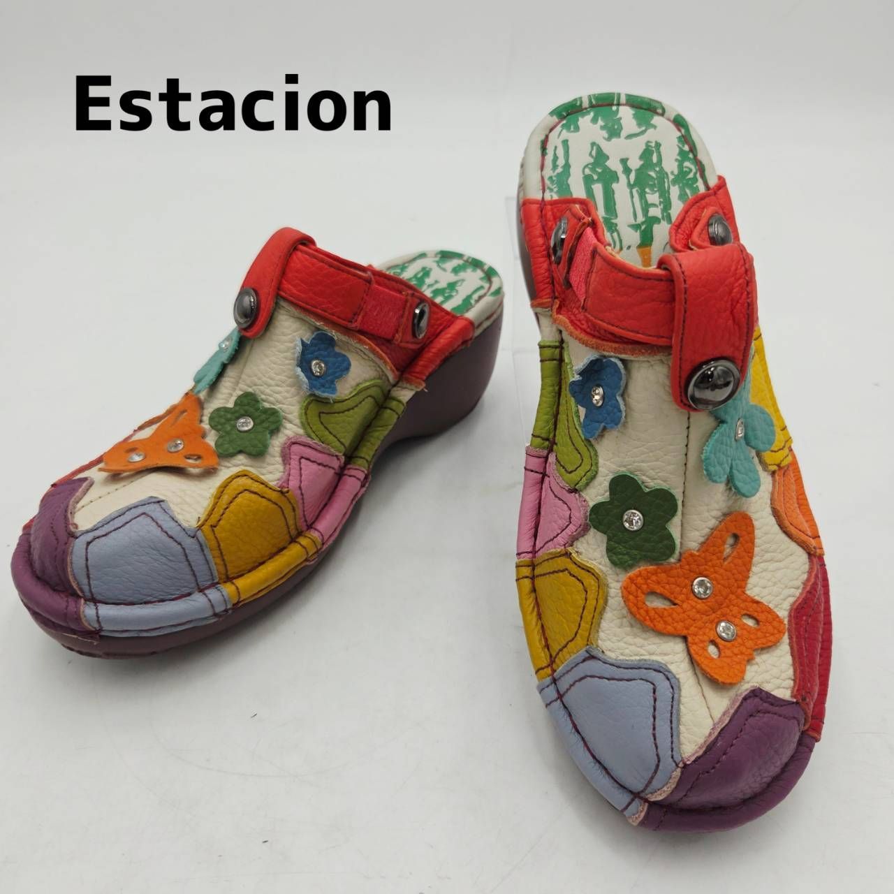 Estacion エスタシオン サボサンダル 2WAY ストラップ レザー/革
