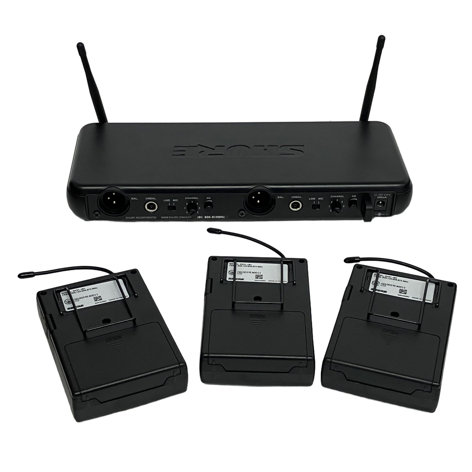 SHURE SVX88 SVX1JB1 デュアルワイヤレス受信機 ボディーパック送信機 
