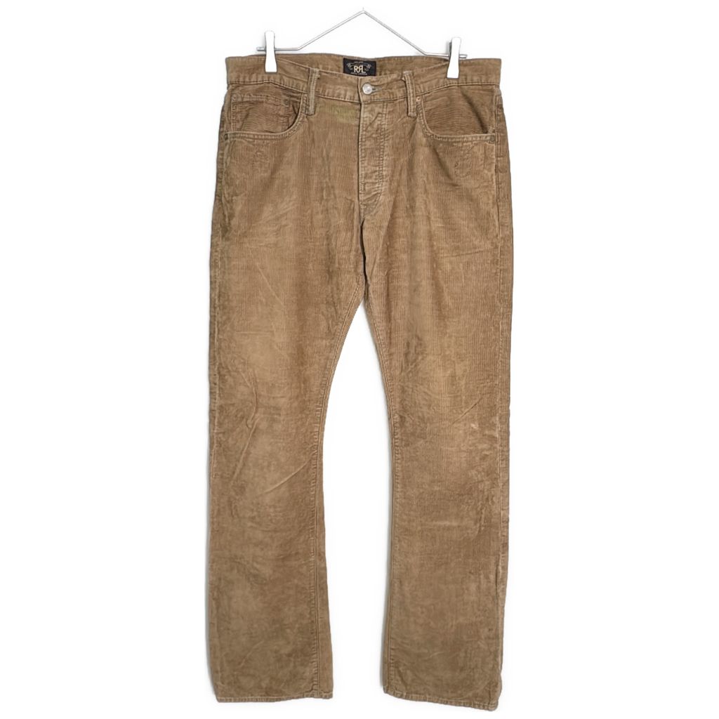 希少 RRL ダブルアールエル コーデュロイ ワークパンツ W30相当 ブラウン USA製 RRL ダブルアールエル コーデュロイパンツ ブラウン(メンズ W33
