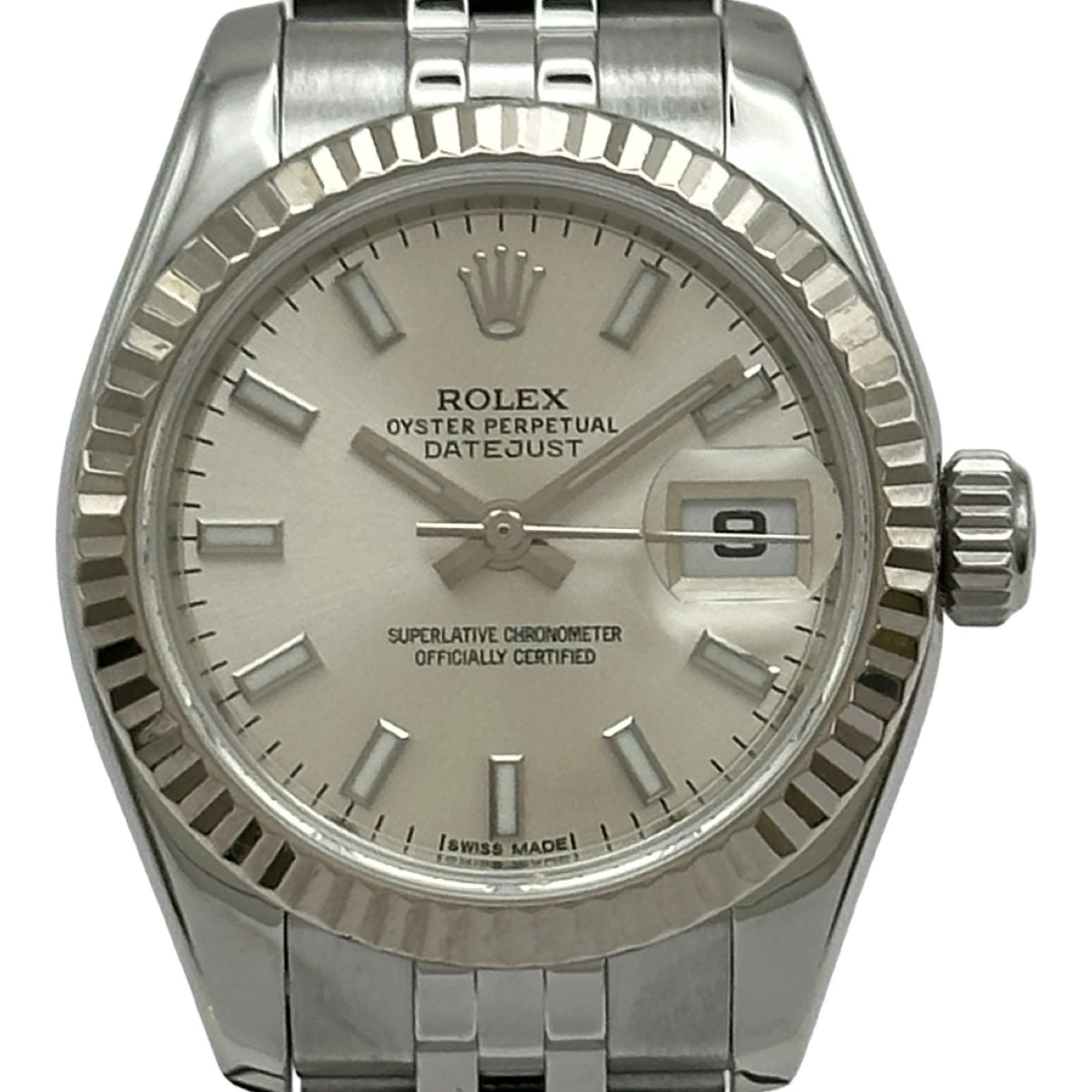 ロレックス ROLEX デイトジャスト26 179174 シルバー ホワイトゴールド/ステンレススチール 自動巻き レディース 腕時計