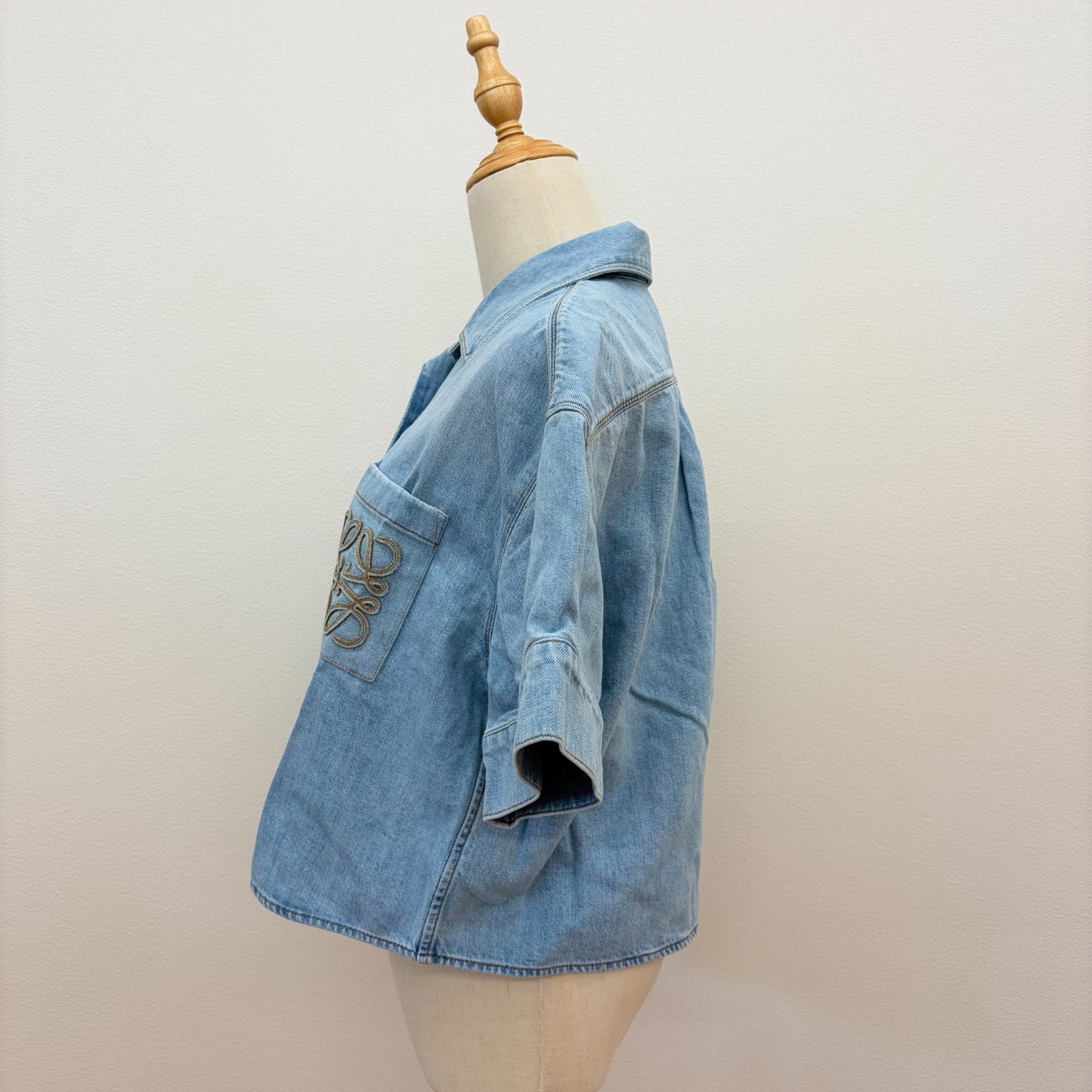 鑑定済み【 極美品 】ロエベ 《 ショートスリーブ シャツ デニム 》 36