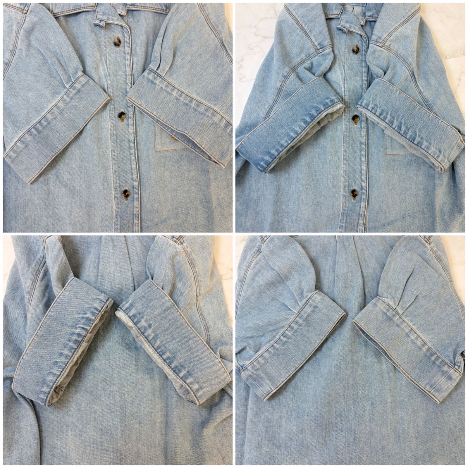鑑定済み【 極美品 】ロエベ 《 ショートスリーブ シャツ デニム 》 36