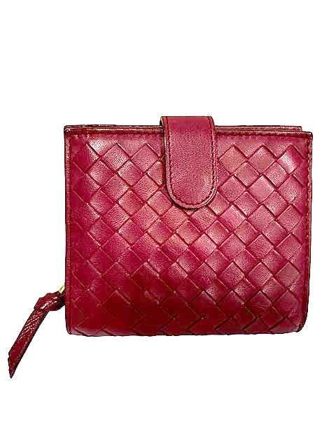 【中古】Bottega Veneta　ボッテガヴェネタ　財布　二つ折り財布　レザー　レッド＿S26＿セルモアから出品＿s-1120-r26 38,500円