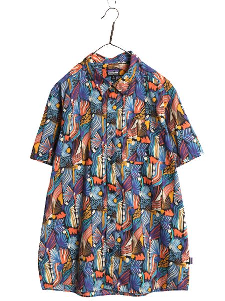 パタゴニア 総柄 半袖 シャツ メンズ XL / 23年製 50周年 記念 モデル アウトドア アロハ ハワイアン マルチカラー ゆったり 大きいサイズ