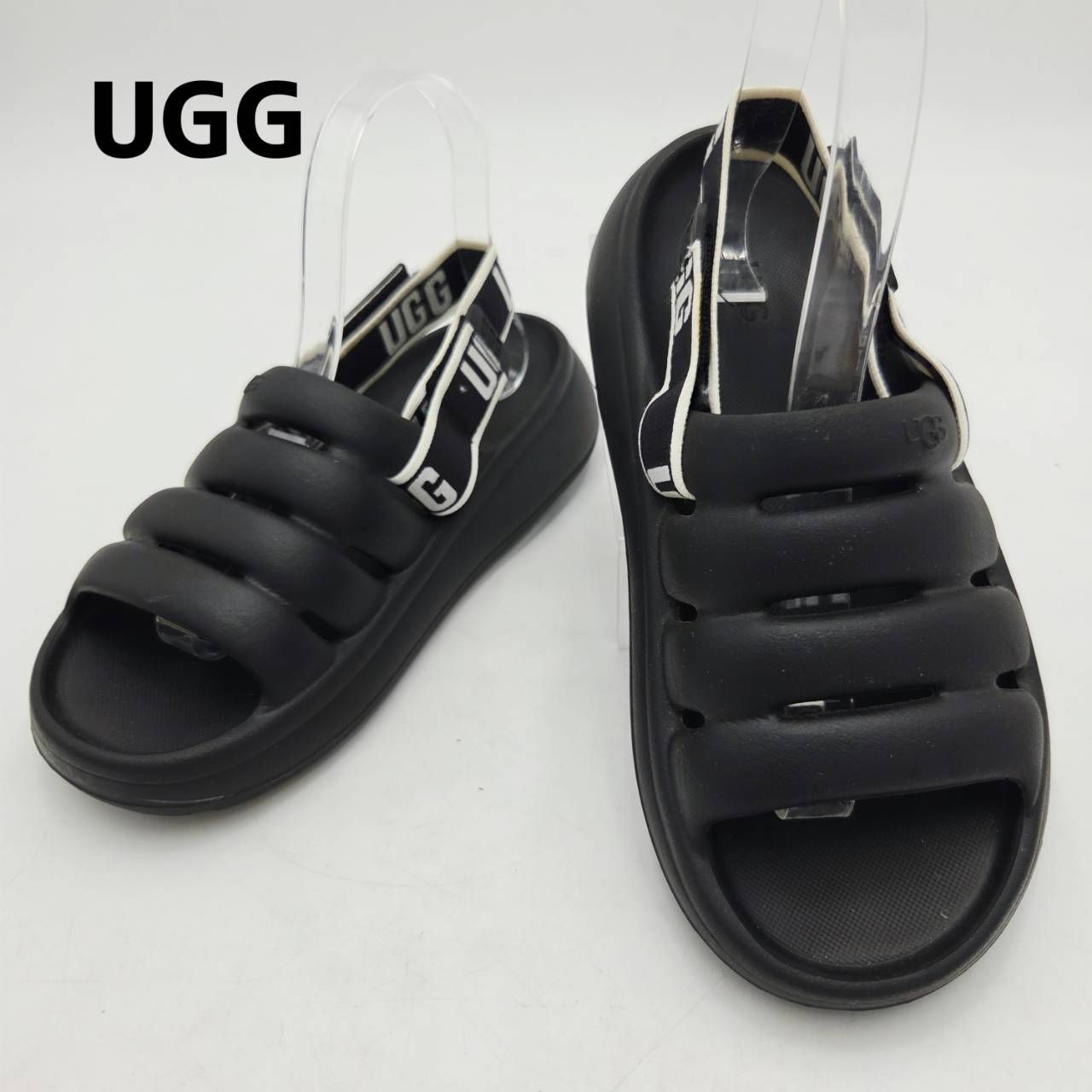 UGG Sport Yeah スポートイヤー 黒 24cm 厚底サンダル UGG アグ Sport Yeah サンダル/スポートイヤーサンダル バック