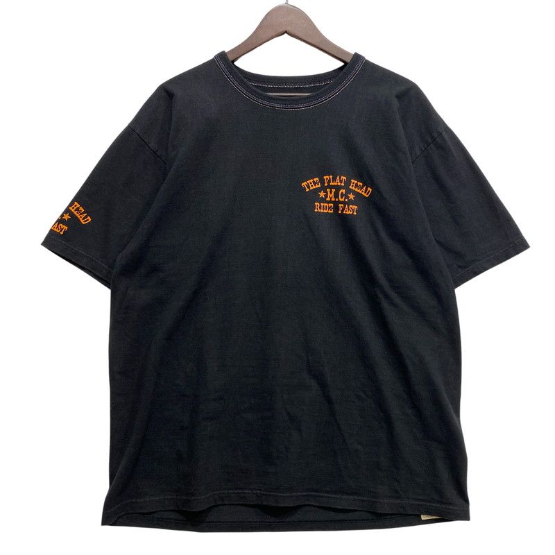 【中古品】 THE FLAT HEAD ザフラットヘッド FN-THC-033 EAGLE PRINT SS TEE イーグル プリント ショートスリーブ Tシャツ トップス 半袖 【145-260717-cs-17-izu】