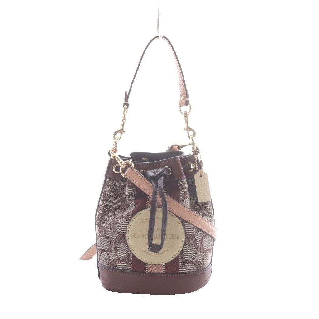 コーチ COACH シグネチャー バケットバッグ ハンドバッグ ショルダーバッグ 2way ボルドー ドローストリング開閉 レザー C8322 /RI ■OS 9,163円