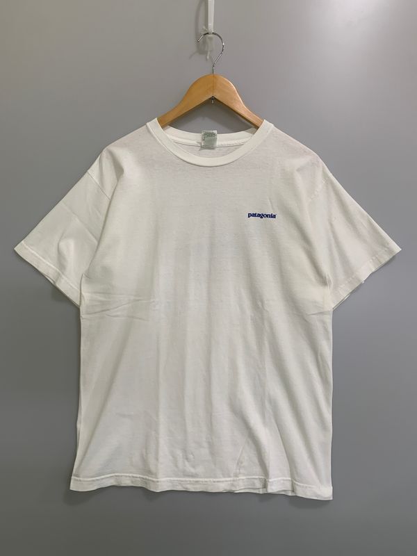 【中古品】 PATAGONIA パタゴニア BENEFICIAL LOGO TEE 90'S ベネフィシャルロゴ 半袖 Tシャツ メンズ トップス 90年代 ヴィンテージ 【144-260717-em-14-min】