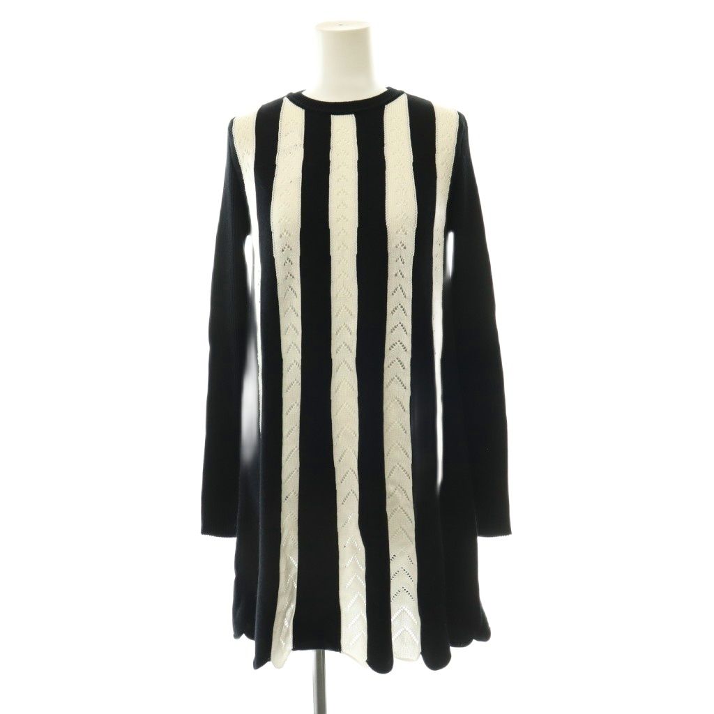 レッド ヴァレンティノ RED VALENTINO ストライプ ニットワンピース